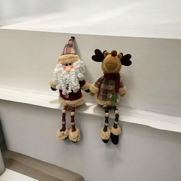 Plush Santa and Reindeer Doll Shelf Sitters (16” Figure) - Picture 1 of 8